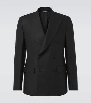 Dolce 
Gabbana | Double-breasted linen suit jacket