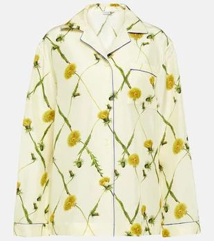 Burberry | Floral silk poplin pajama shirt