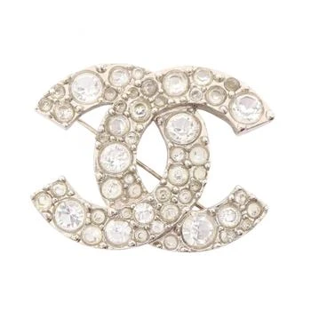 Chanel | gold Clear gold Plating Rhinestone Brooch (Pre-Owned)