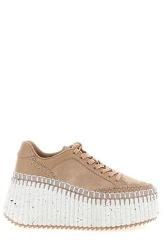 Chloé | Chloé Nama Lace-Up Wedge Sneakers
