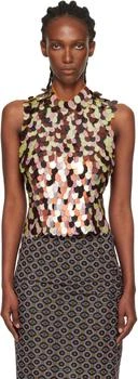 Dries Van Noten | Multicolor Sequined Bib Top