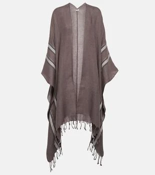 Brunello Cucinelli | Striped linen cape