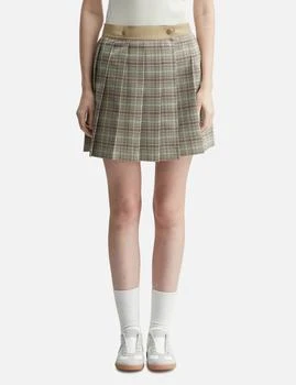 Moncler | Checked Pleated Mini Skirt