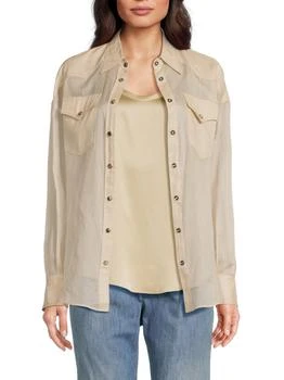 Brunello Cucinelli | Western Button-Snap Shirt