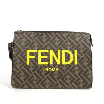 Fendi | yellow Zucca Clutch Bag (Pre-Owned)