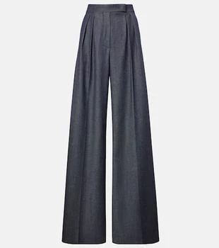 Max Mara | Baden pleated virgin wool wide-leg pants