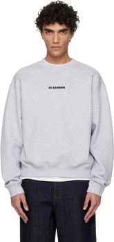 Jil Sander | Gray Printed Sweatshirt