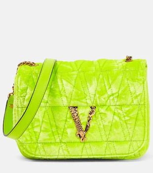 Versace | Virtus Small velvet shoulder bag