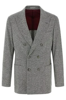 Brunello Cucinelli | Brunello Cucinelli Grisaille One-And-A-Half Breasted Deconstructed Blazer