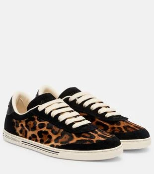 Dolce
Gabbana | Saint Tropez Light suede-trimmed calf hair sneakers