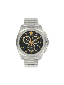 Versace | Geo Chrono 43MM Stainless Steel Bracelet Watch
