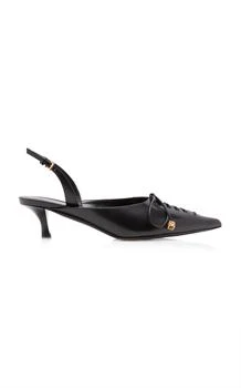 Givenchy | Givenchy Lace-Up Leather Slingback Pumps - Moda Operandi