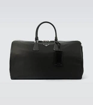 Prada | Leather-trimmed duffel bag