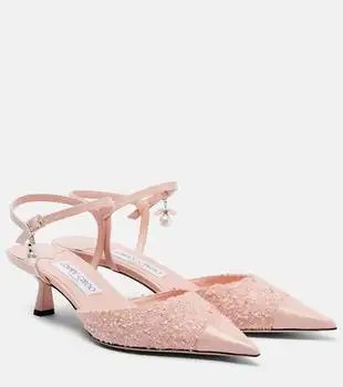 Jimmy Choo | Aren tweed slingback pumps