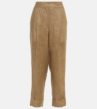 Brunello Cucinelli | Mid-rise tapered linen pants