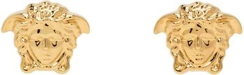 Gold Medusa Head Earrings