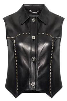 Versace | Versace Stud-Embellished Button-Up Gilet