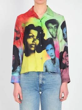 Versace | Versace Portrait Print Cropped Shirt