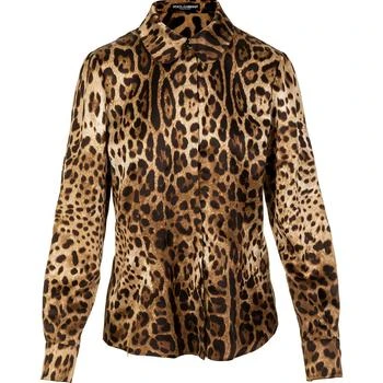 Dolce & Gabbana | Dolce & Gabbana Leopard-Printed Satin Shirt