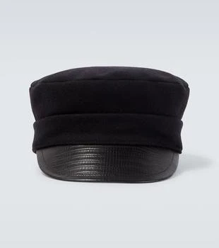 Valentino | Wool-blend felt newsboy cap