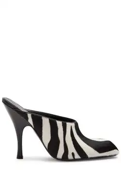 Khaite | Colt 100 zebra-print calf hair mules