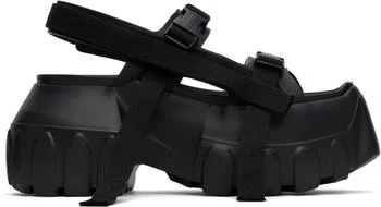 Rick Owens | Black Hollywood Mega Tractor Sandals