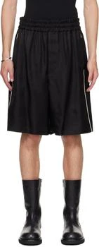 Jil Sander | Black Fluid Viscose Shorts