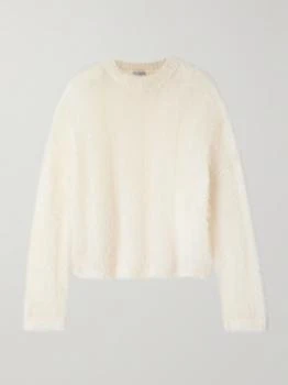 Brunello Cucinelli | Open-knit Mohair And Silk-blend Sweater - Ecru