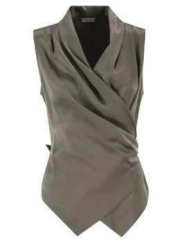 Brunello Cucinelli | Brunello Cucinelli Sleeveless Draped Top