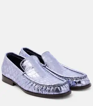 Dries Van Noten | Croc-effect leather loafers
