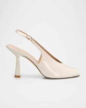 85mm Val Patent Leather Slingback Pumps