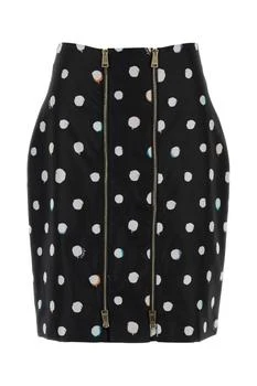Fendi | Fendi Falena Dots Printed Double-Zipped Midi Skirt