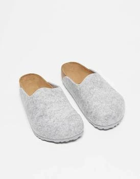 Birkenstock Amsterdam homeshoes slippers in light grey