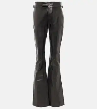 Tom Ford | Mid-rise leather flared pants