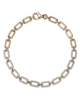 Bloomingdale's | Diamond Pavé Link Bracelet in 14K Yellow Gold, 0.80 tcw