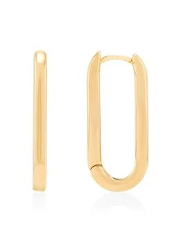 Saks Fifth Avenue | 14K Yellow Gold Oval Huggie Earrings