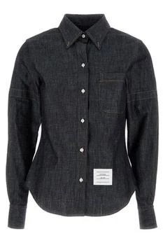 Thom Browne | Thom Browne Long-Sleeved Denim Shirt