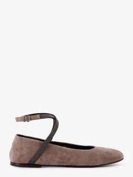 Brunello Cucinelli | Suede Ballerinas with Monili detail