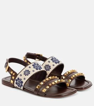 Valentino | County embroidered leather sandals