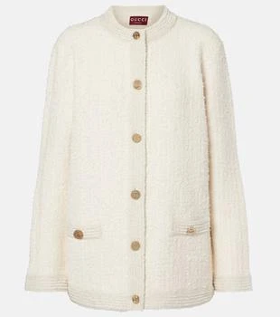 Gucci | Wool-blend lamé bouclé cardigan