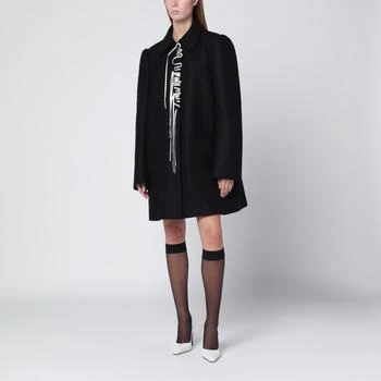 Dries Van Noten | Black coat with embroidery detail