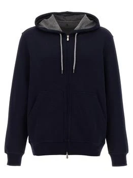 Brunello Cucinelli | Brunello Cucinelli Zip-Up Drawstring Hoodie