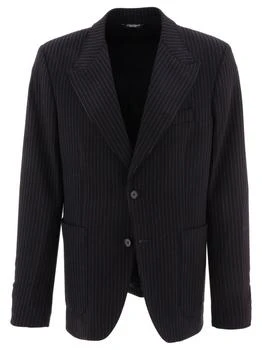 Dolce & Gabbana | Dolce & Gabbana Pinstripe Single Breasted Stretch Jacket