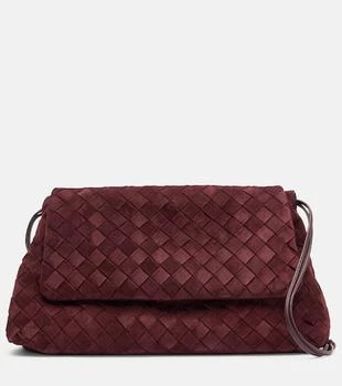 Bottega Veneta | Giorno Intrecciato suede shoulder bag
