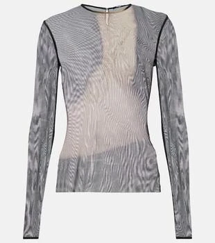 Balmain | Trompe-l
œil printed tulle top