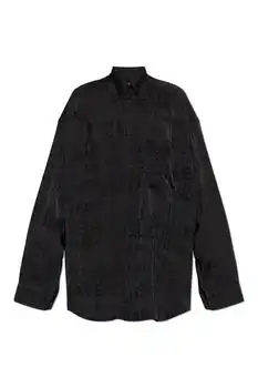 Balenciaga | Balenciaga Allover Logo Oversized Shirt