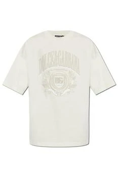 Dolce 
Gabbana | Dolce 
Gabbana Logo Embroidered Crewneck T-Shirt