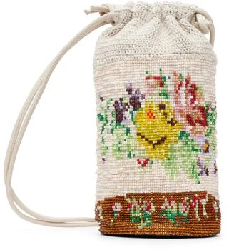 Cordera Off-White Handmade Beaded Crochet Bag