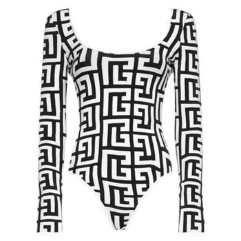 Balmain | Monogram Scoop Back Knitted Bodysuit