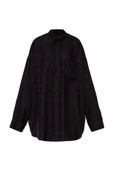 Balenciaga | Balenciaga Allover Logo Oversized Shirt
